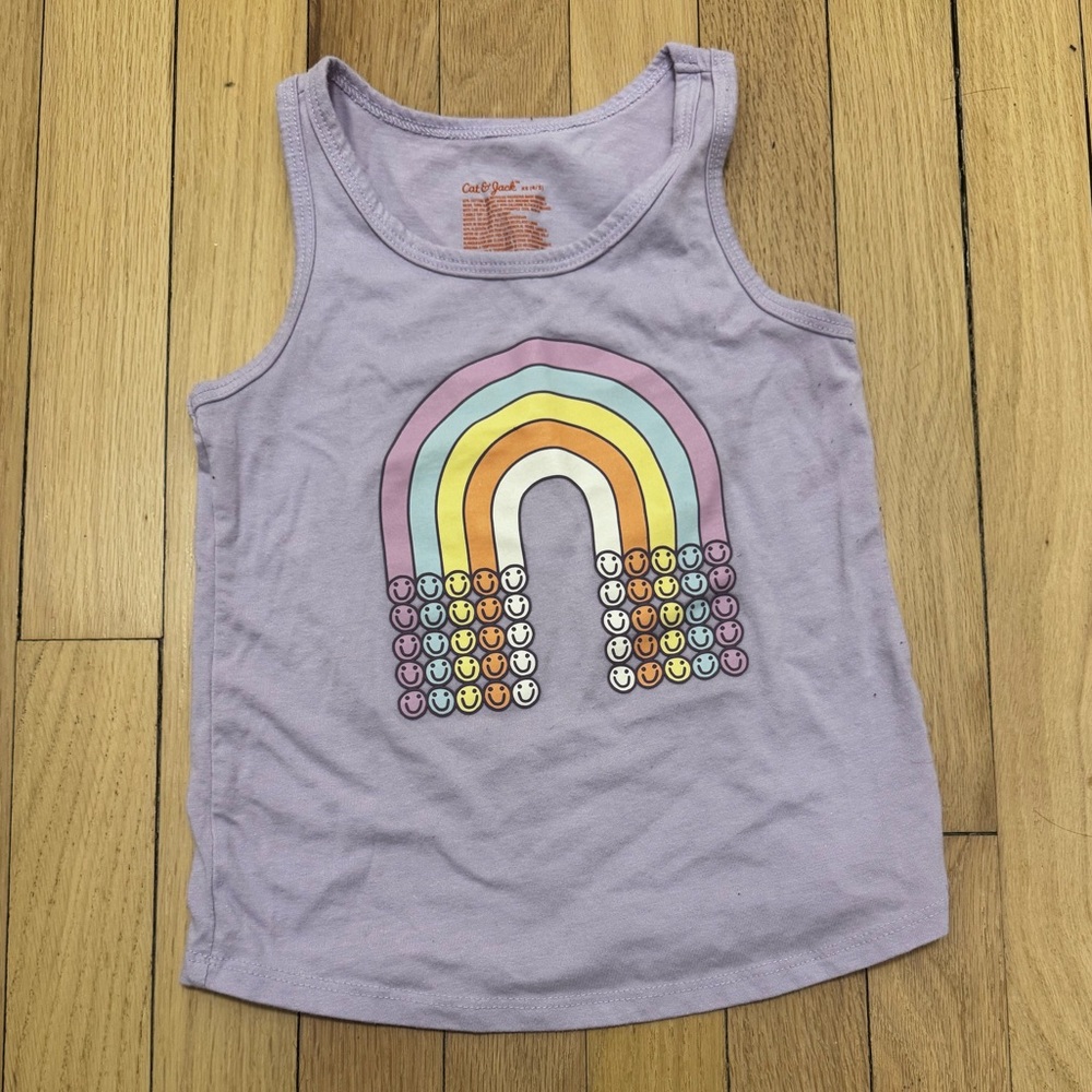 5/$25 Cat & Jack Lavender Rainbow Tank Top